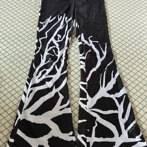 Black and White Wide Leg Pants Ala Von Auersperg Small